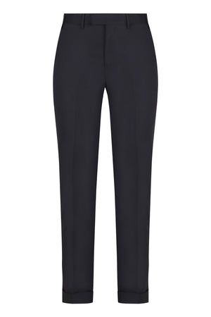 Wool blend trousers-0